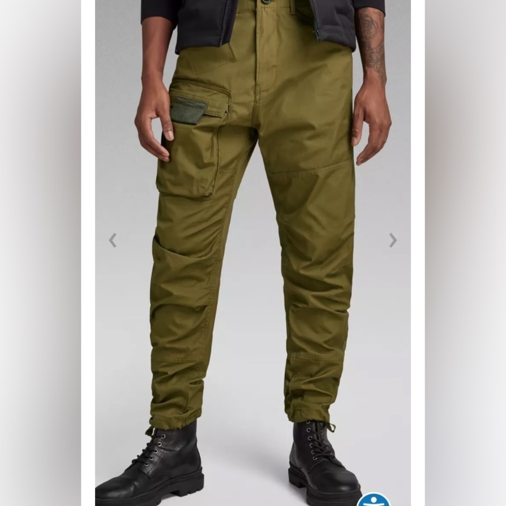 G-Star Raw Men's Regular Tapered Cargo Pants Dark Olive Green 40x32
